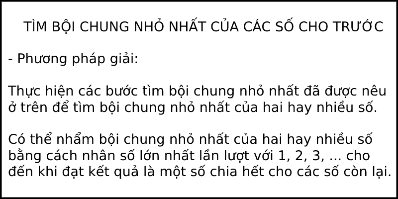 Bội chung nhỏ nhất là gì?